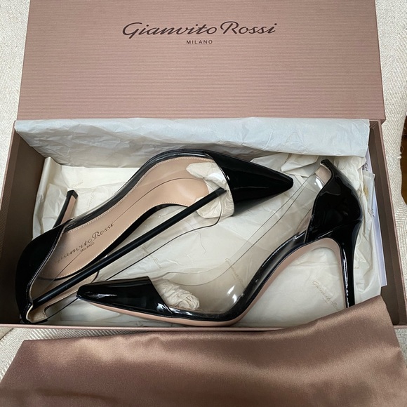 Gianvito Rossi 85 Plexi and Leather Pumps - Picture 10 of 16